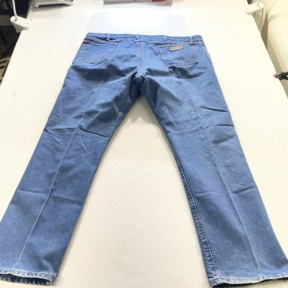 Wrangler Cool Vantage Jeans Mens 44x32 Blue Regular Fit Straight Leg Denim - Picture 9 of 13